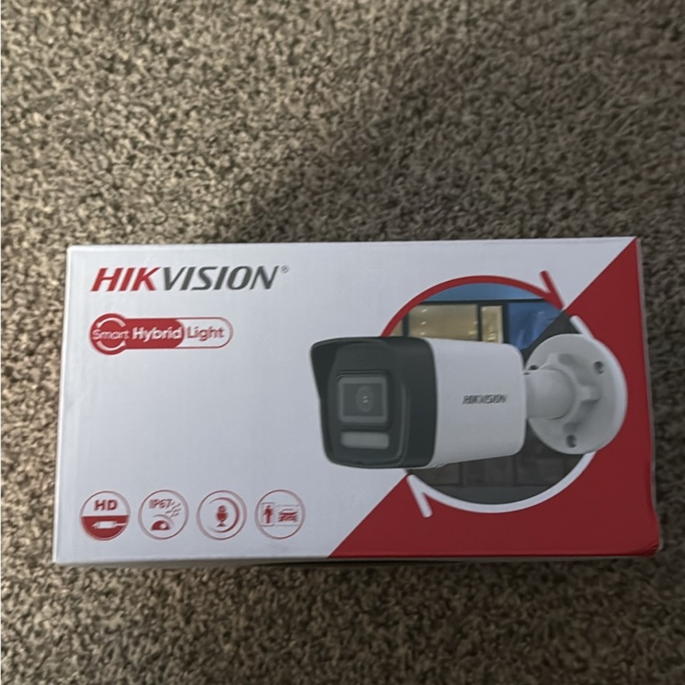 Hikvision Black and White Smart Hybrid Camera